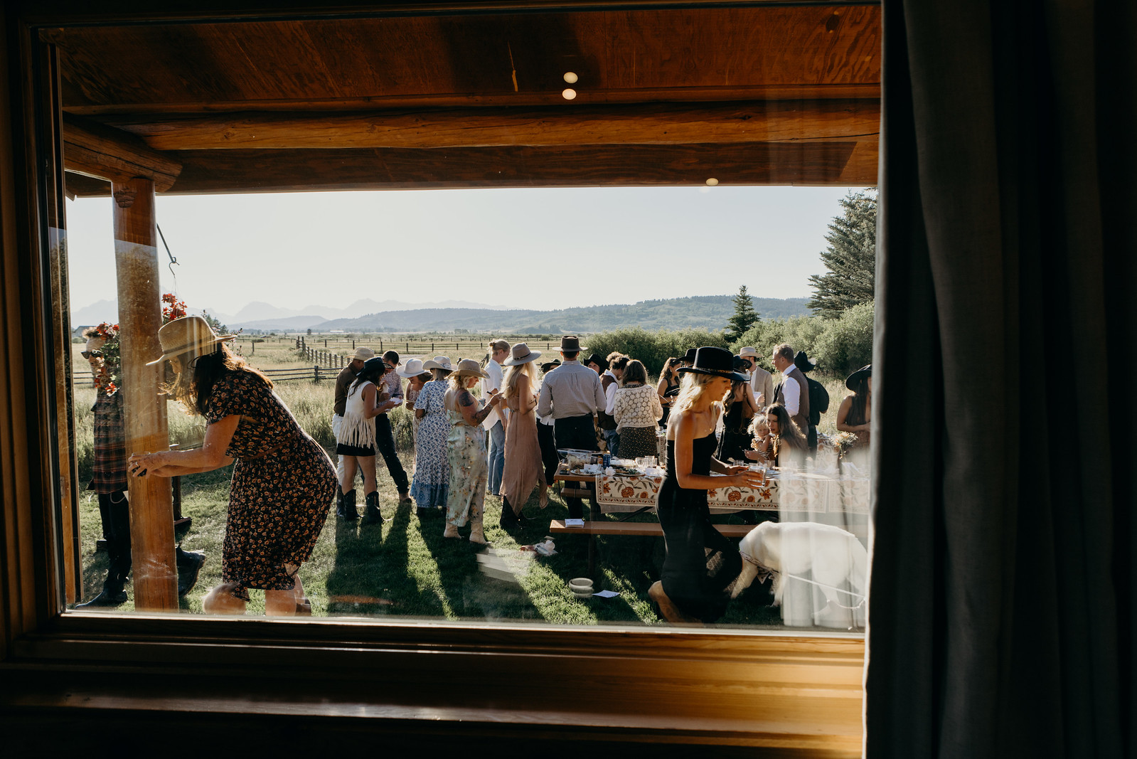 Outdoor wedding ceremony