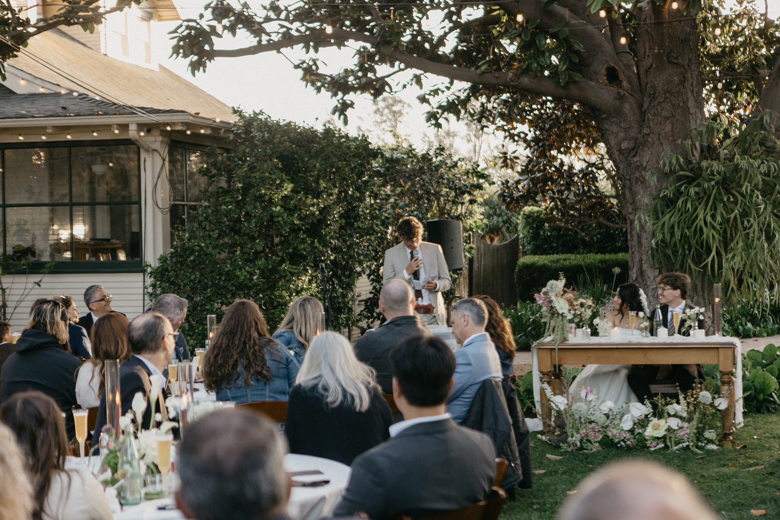 Wedding reception moment