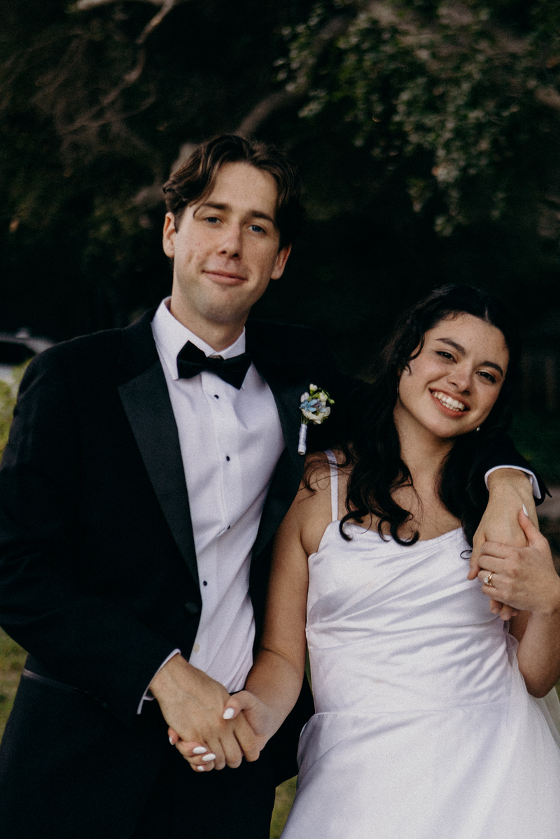 Couple smiling at camera